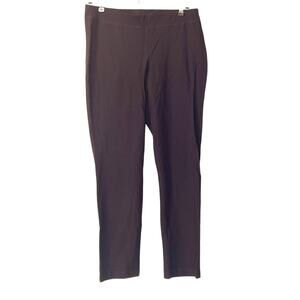 Eileen Fisher Pull-On Tapered Leg Ankle Length Pant Burgundy Women XS